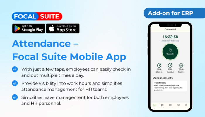 Attendance – Focal Suite Mobile App