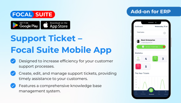 Support Ticket – Focal Suite Mobile App